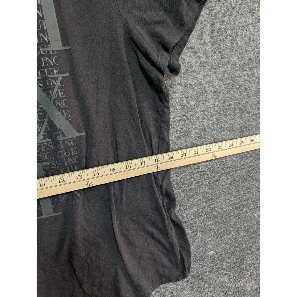 Guess Los Angeles Mens XL V-Neck T-Shirt Black Graphic Roman Numeral 1981 Cotton - Picture 5 of 6